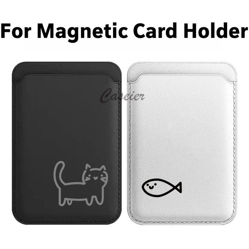 Phone Accessories For Android - محفظة جلدية مغناطيسية بنمط خطوط وقطط