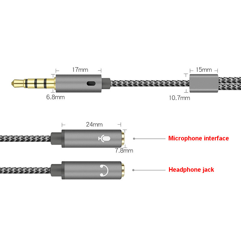 قطعة واحدة من مقسم الصوت 3.5 م - مراجعة Earphone Splitter Jack وسعره
