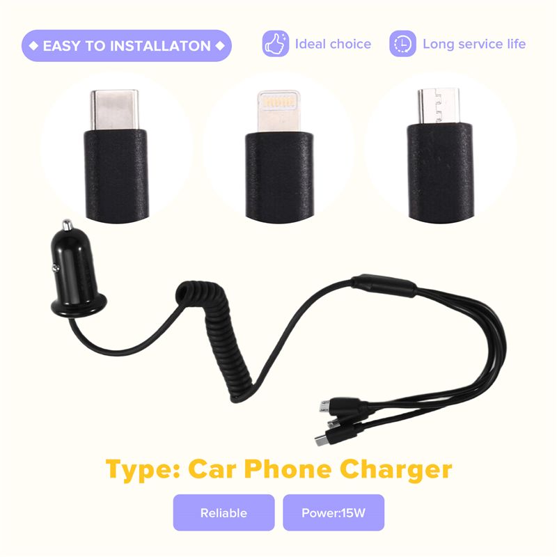 ملحقات محول السيارة بثلاث واجه - مراجعة Phone Accessories For Android وسعره